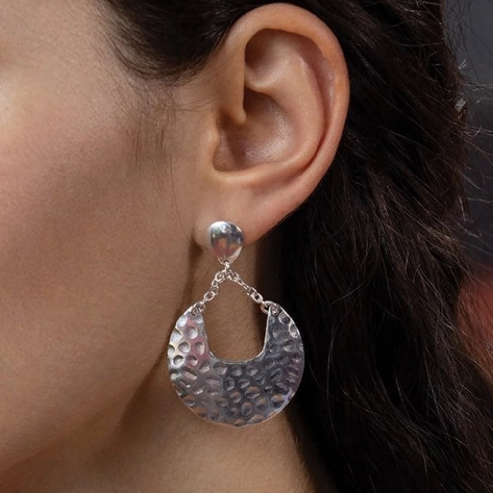 Myra bag silver ice drop post earrings